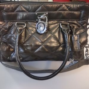 Michael Kors Metallic Gray Purse
